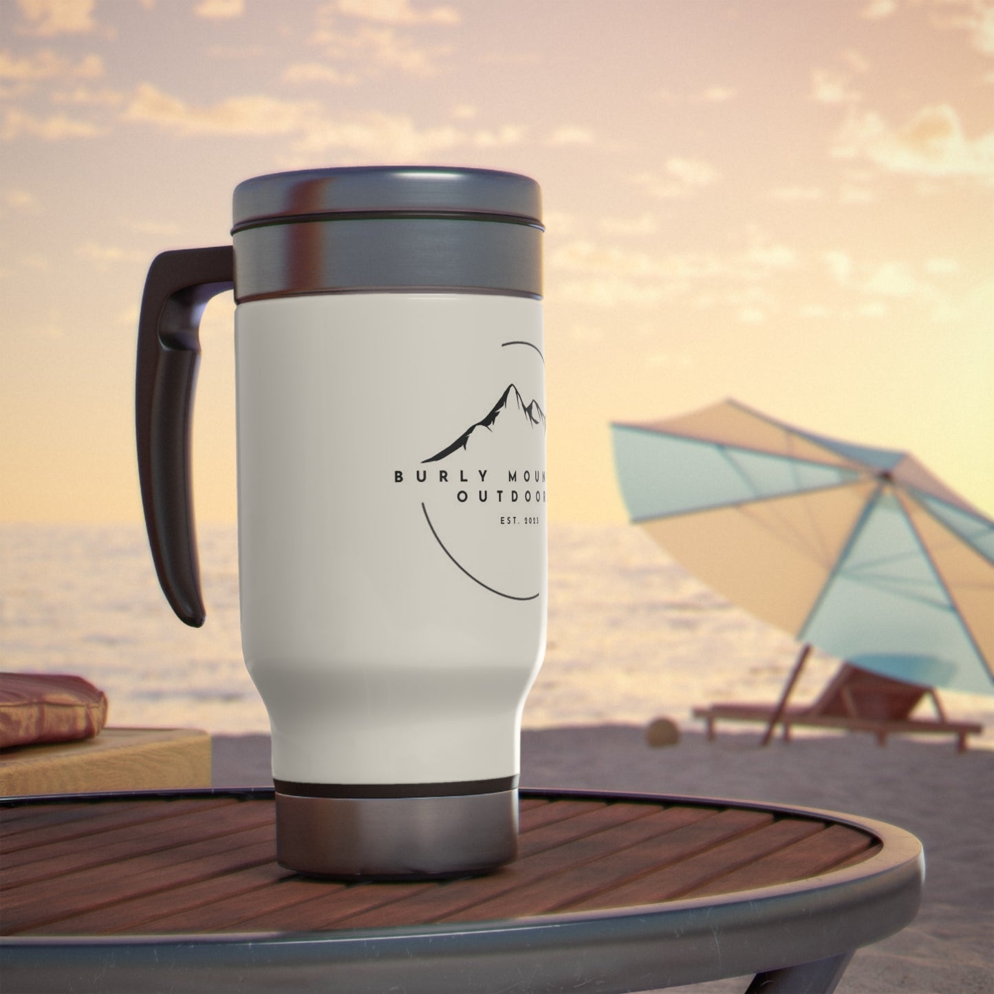 Burly Mountain Stainless Steel Travel Mug, 14oz