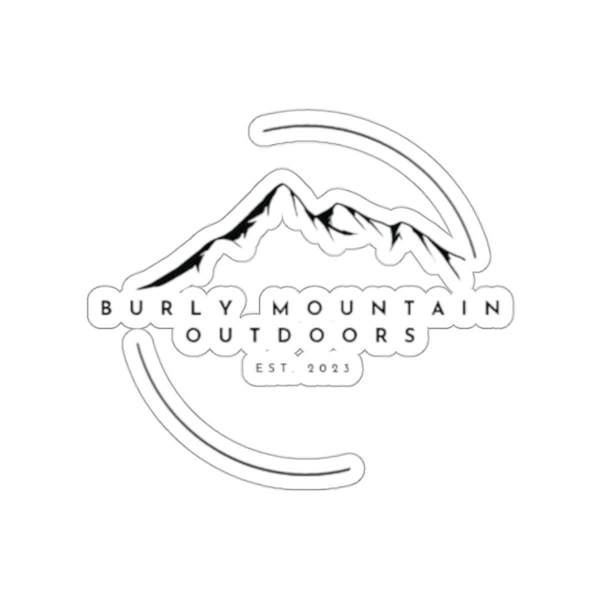 Burly Mountain Outdoor Stickers